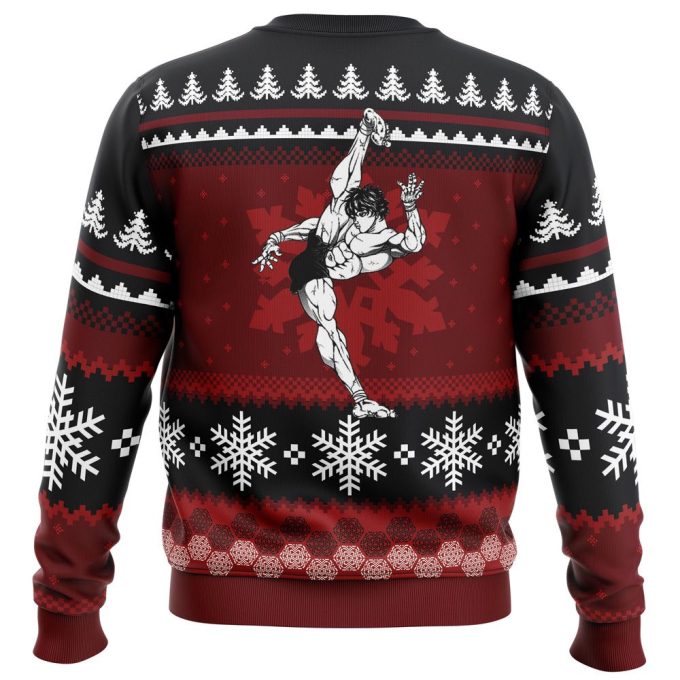 Baki Ugly Christmas Sweater – Axe Kick Your Holiday Style!