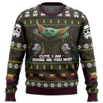Adorable Baby Yoda Mandalorian Star Wars Ugly Christmas Sweater – Get Festive!