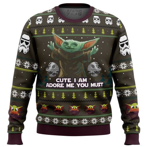 Adorable Baby Yoda Mandalorian Star Wars Ugly Christmas Sweater – Get Festive!