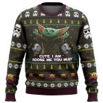 Cute Baby Yoda Mandalorian Ugly Christmas Sweater – Star Wars Festive Apparel