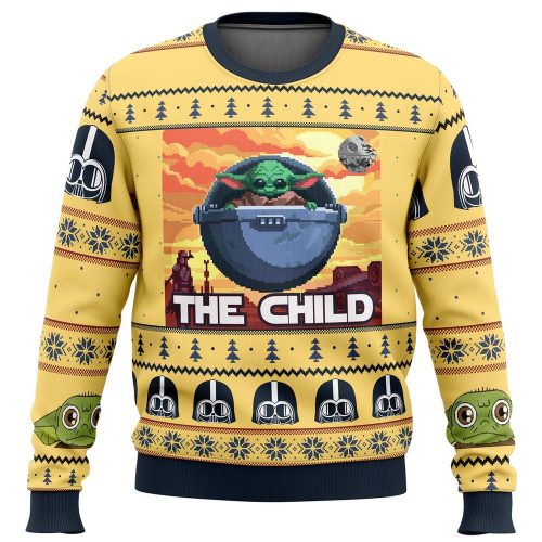 Get Festive with Baby Yoda Ugly Christmas Sweater - Mandalorian Star Wars Holiday Attire