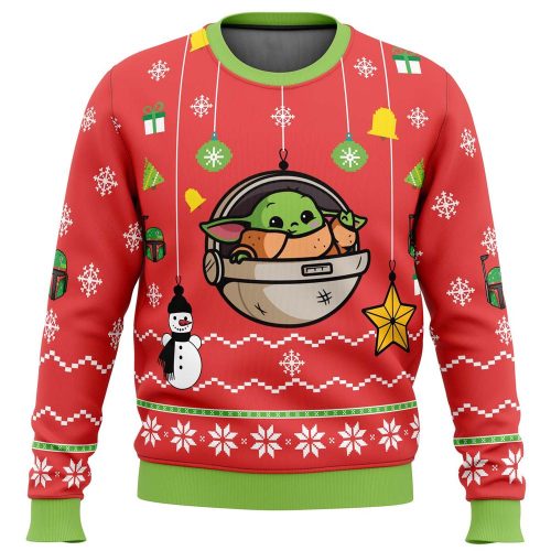 Adorable Baby Yoda Ugly Christmas Sweater - Festive & Fun Apparel for Star Wars Fans