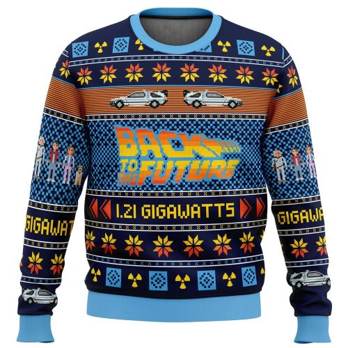 Get Festive with Back To The Future Ugly Christmas Sweater - Limited Edition Fun!