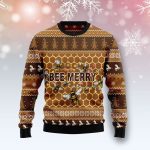 Bee Merry Ugly Christmas Sweater – Xmas Ugly Sweater – Tis The Season Holiday Sweater
