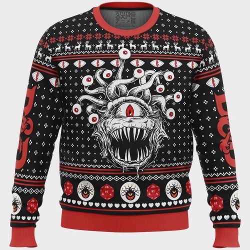 Beholder Dungeons and Dragons Ugly Christmas Sweater