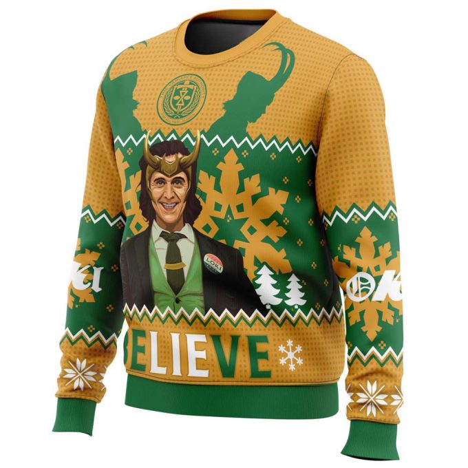 Get Festive with the Loki Marvel Ugly Christmas Sweater – Limited Edition