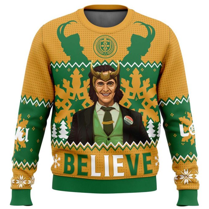 Get Festive with the Loki Marvel Ugly Christmas Sweater – Limited Edition