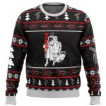 Berserk Guts and Casca Ugly Christmas Sweater: Festive Attire for Anime Fans