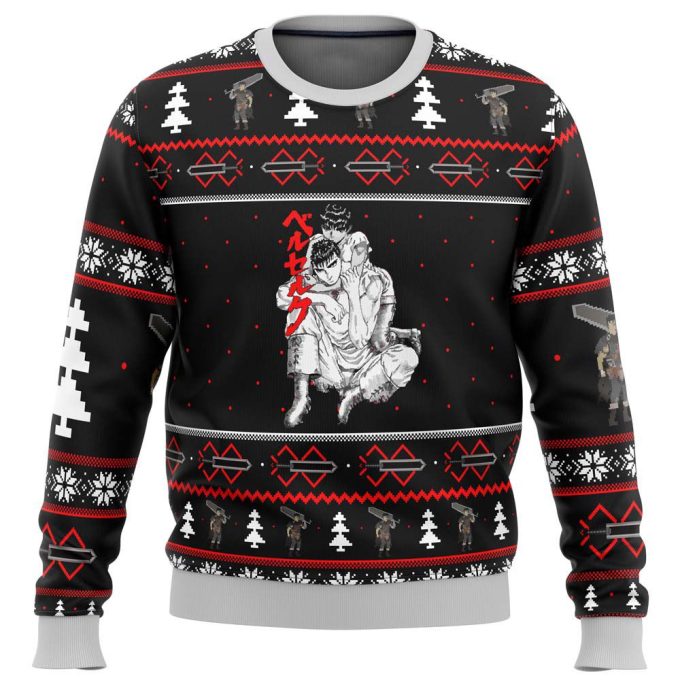 Berserk Guts and Casca Ugly Christmas Sweater – Festive Anime-Inspired Apparel