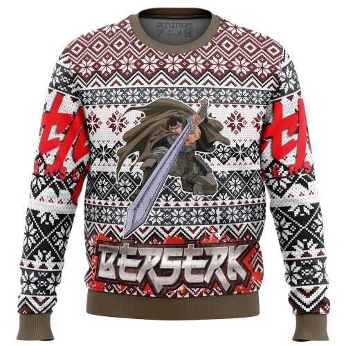 Berserk Guts Ugly Christmas Sweater: Festive and Fierce Attire for the Holidays