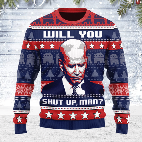 Biden Ugly Sweater: Show Your Support with this Fun and Festive Presidential Design!