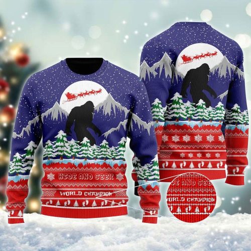 Get Festive with Bigfoot Christmas Ugly Sweater – Unique and Fun Holiday Attire