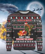 Bigfoot Squatchin Through The Snow Ugly Christmas Sweater: Unique Holiday Apparel!