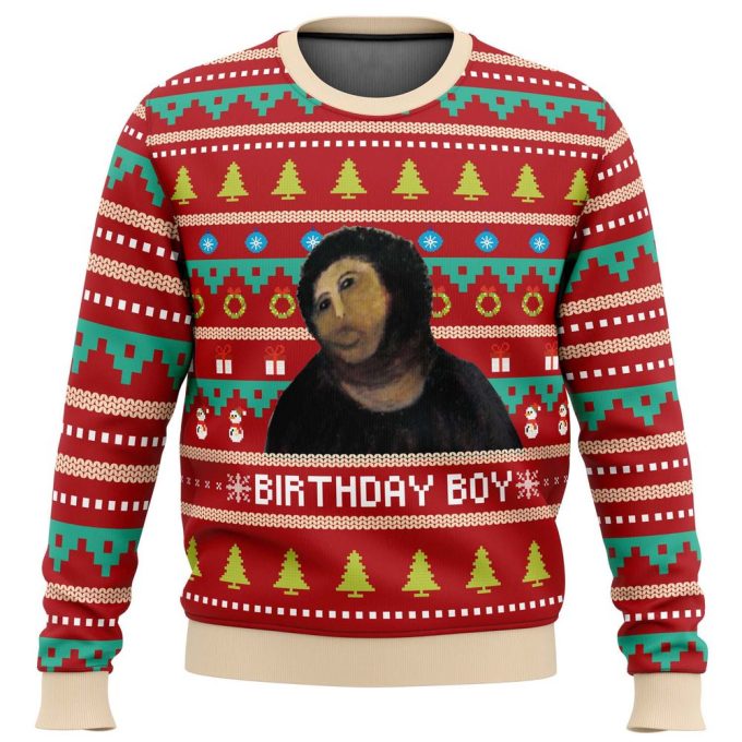 Unique Birthday Boy Potato Jesus Ugly Christmas Sweater – Festive and Funny Gift