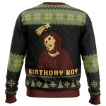 Birthday Boy Ugly Christmas Sweater: Ruined Fresco of Jesus Unique & Engaging Design