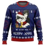 Get Festive with Black Butler Merry Xmas Ugly Christmas Sweater – Perfect Holiday Attire!