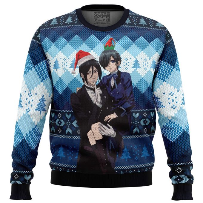Shop the Stylish Black Butler Ugly Christmas Sweater – Perfect for Anime Fans!