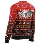 Jujutsu Kaisen Ugly Christmas Sweater with Bottons Symbol – Festive and Stylish!