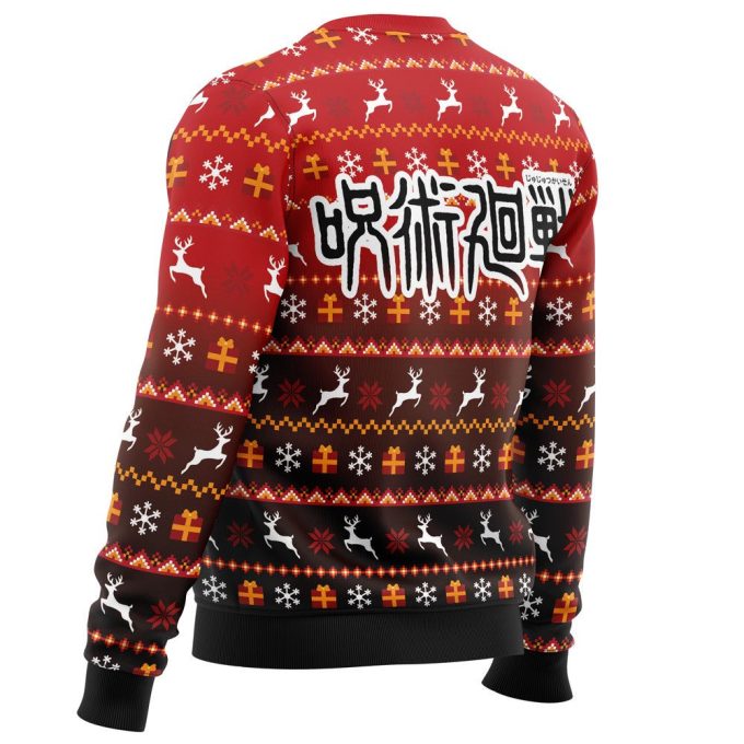 Jujutsu Kaisen Ugly Christmas Sweater with Bottons Symbol – Festive and Stylish!
