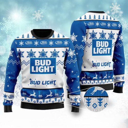 Bud Light Christmas Ugly Sweater: Festive & Fun Holiday Apparel for Beer Lovers