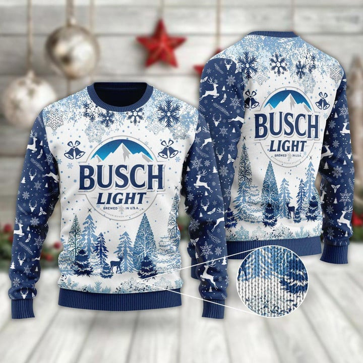Get Festive with Busch Light Christmas Ugly Sweater – Perfect Holiday Attire! Get Festive with Busch Light Christmas Ugly Sweater – Perfect Holiday Attire!