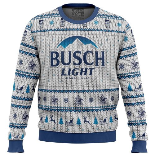 Get Festive with Busch Light Ugly Christmas Sweater Print - Limited Edition