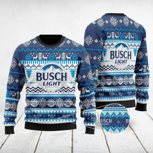Get Festive with Busch Light Christmas Ugly Sweater – Perfect for the Holidays!