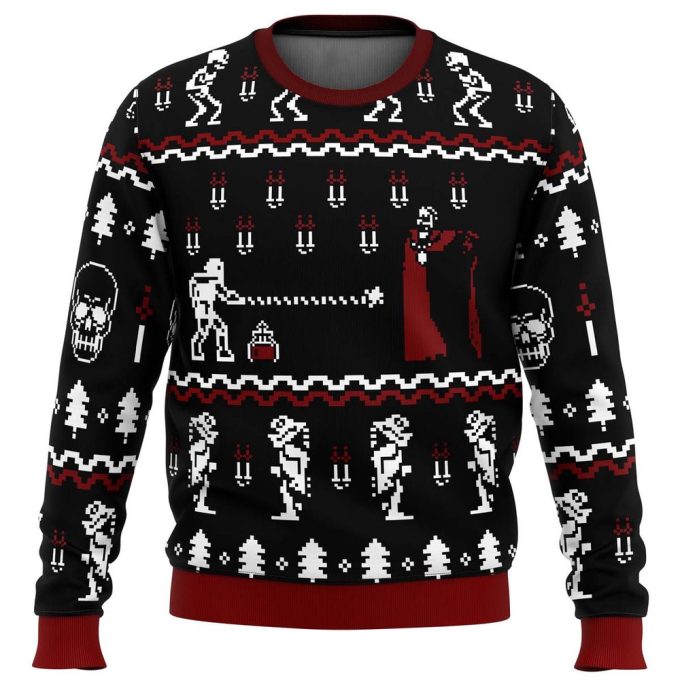 Get Festive with Castlevania Classic Game Ugly Christmas Sweater – Game-inspired Holiday Attire