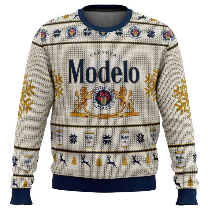 Get Festive with Modelo Ugly Christmas Sweater – Perfect Holiday Gift!