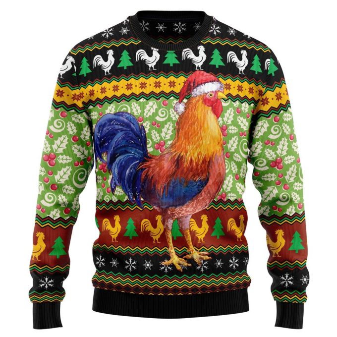 Get Festive with our Chicken Cluck Ry Christmas Graphic Sweater – Ugly Christmas Sweater
