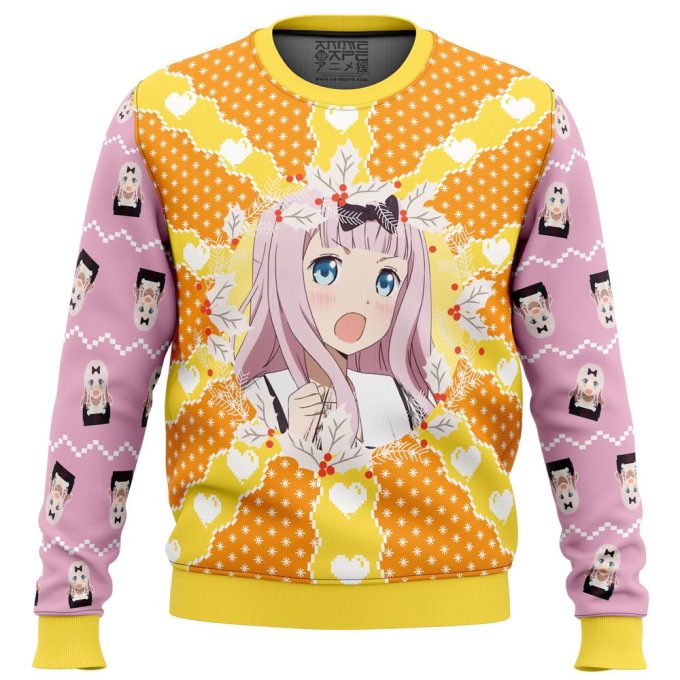 Get Festive with Chika Fujiwara Kaguya-sama Love Is War Ugly Christmas Sweater