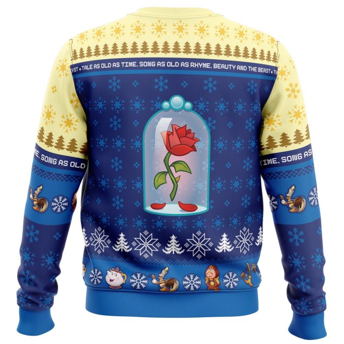 Get Festive with Disney s Beauty and the Beast Ugly Christmas Sweater – Perfect for Christmas!