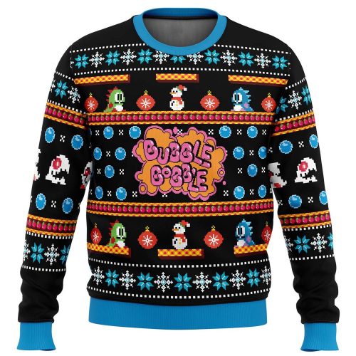 Get Festive with the Christmas Bubble Bobble Ugly Sweater – Perfect for the Holidays!