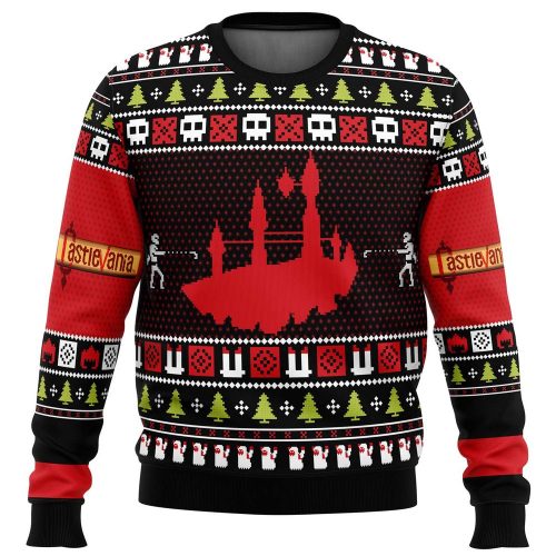 Deck the Halls with Castlevania: Ugly Christmas Sweater for Festive Fun!