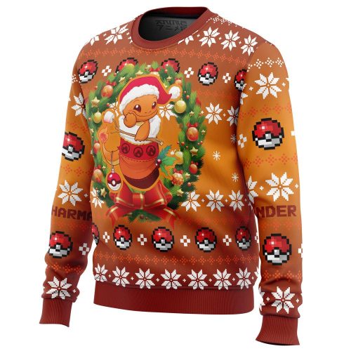 Get Festive with Christmas Charmander Ugly Sweater – Perfect for Pokemon Fans!