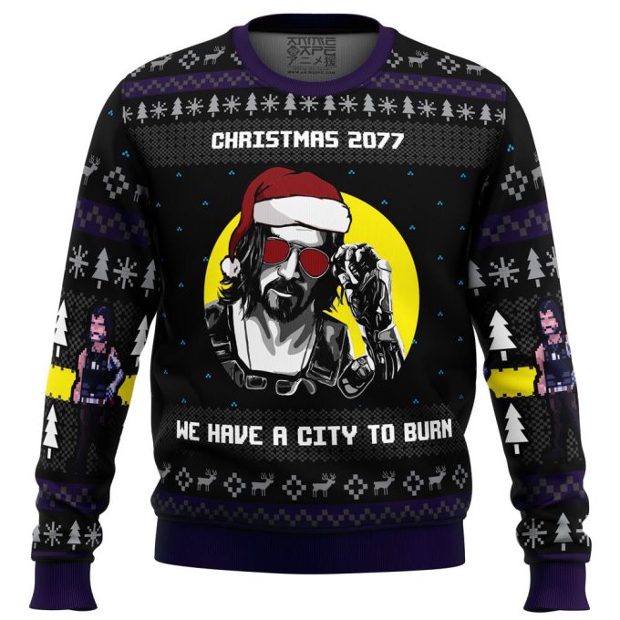 Get Festive with the Christmas Cyberpunk 2077 Ugly Sweater – Limited Edition Style!