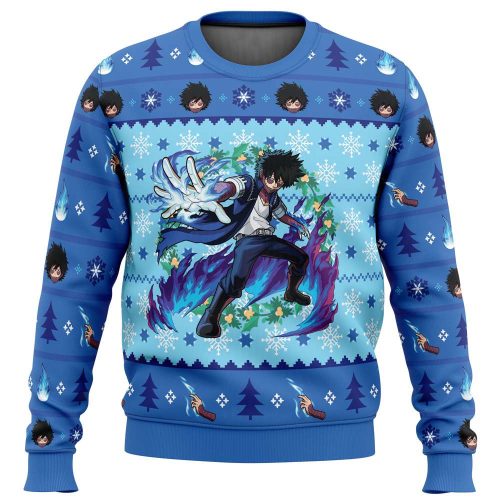 Get Festive with a Christmas Dabi Ugly Sweater from My Hero Academia - Limited Edition!