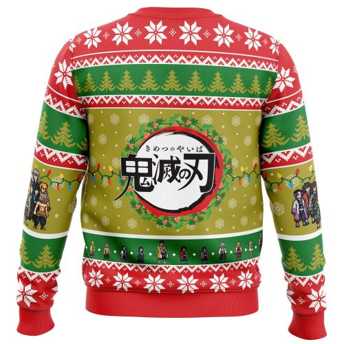 Get Festive with Demon Slayer Squad Ugly Christmas Sweater – Perfect Holiday Gift!