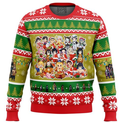 Get in the Holiday Spirit with Demon Slayer Ugly Christmas Sweater - Limited Edition