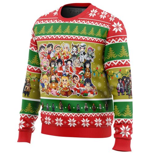 Get Festive with Demon Slayer Squad Ugly Christmas Sweater – Limited Edition!