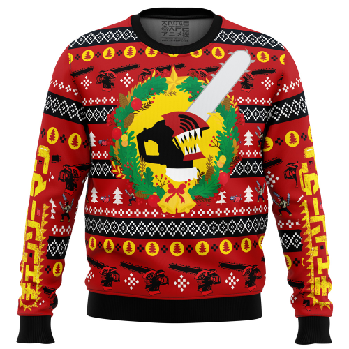 Get Festive with Christmas Dream Chainsaw Man Ugly Sweater – Perfect for the Holidays!