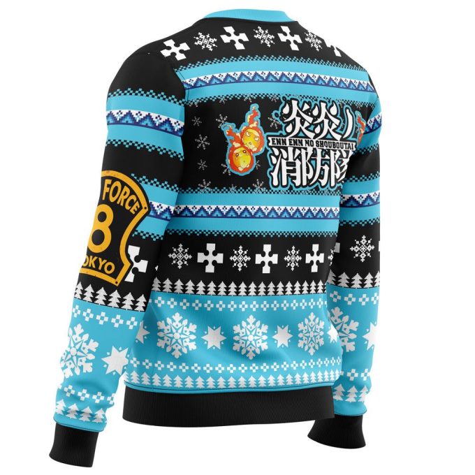 Get Festive with the Christmas Flame Fire Force Ugly Christmas Sweater!