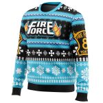 Get Festive with Christmas Flame Fire Force Ugly Christmas Sweater – Perfect Holiday Attire!