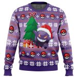 Get Festive with Christmas Gengar Pokemon Ugly Sweater Print – Limited Edition!
