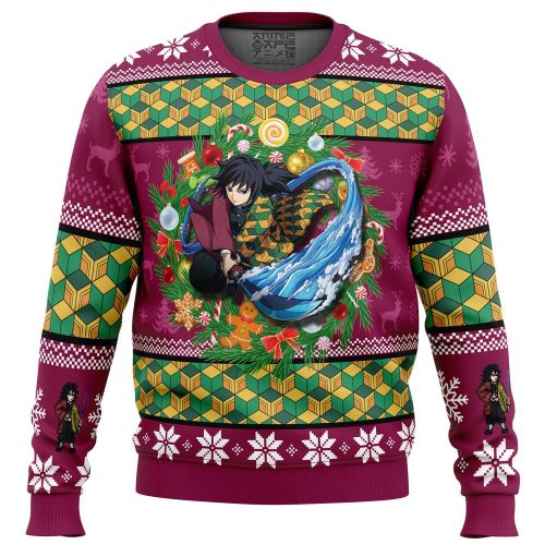 Get Festive with Christmas Giyuu Tomioka Demon Slayer Ugly Sweater - Limited Edition!