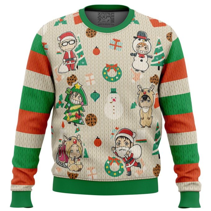 Get Festive with Haikyuu Ugly Christmas Sweater Print – Perfect Holiday Apparel!