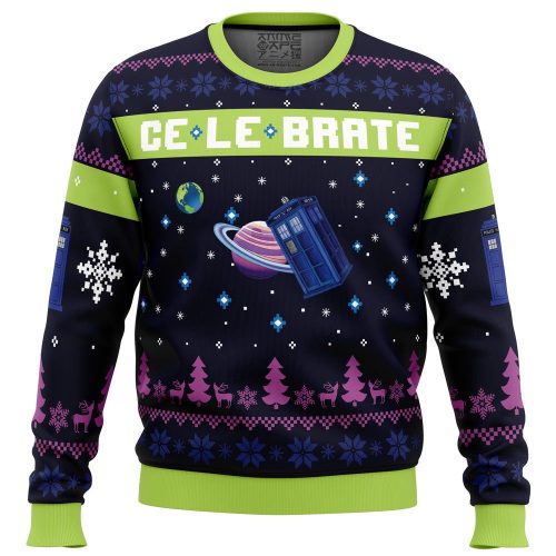 Get Festive with the Gallifrey Doctor Who Ugly Christmas Sweater – Perfect for Christmas in style!