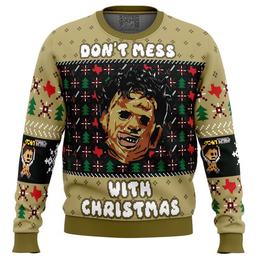 Texas Leatherface Ugly Christmas Sweater: Celebrate Christmas in Style with a Unique Texas Flair