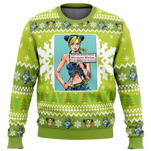 Jolyne Cujoh Jojo’s Bizarre Adventure Christmas Sweater – Festive & Unique Holiday Apparel