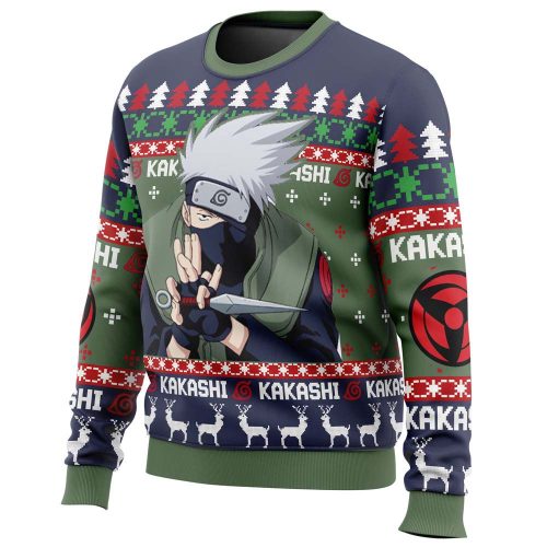 Get Festive with Kakashi Hatake Naruto Christmas Sweater – Perfect Holiday Gift!